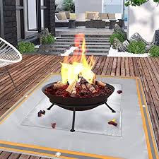 Wood deck fire pits are equipped to keep the radiant heat from the flame away from the wooden surface of the deck. Amazon Com Spuexcmat Square Fire Pit Mat 39 Inch Ember Mat For Fire Pits Outdoor Wood Burning 3 Layers Fire Resistant Grill Mat For Grass Lawn Deck And Patio Protection Outdoor Propane Gas Fireproof Mat Garden Outdoor