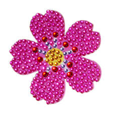 Flower Emoji 2in Sticker Rhinestone Stickers Stickerbeans Flower cherry blossom beautiful bob is a thing ok emoji. flower emoji