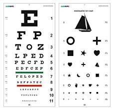 amazon com snellen and kindergarten wall eye chart size 22