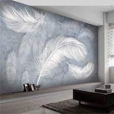 Custom 3d Wallpaper Modern Art Mural Retro Nostalgia Abstract Lines Photo Wall Painting Livi Feather Wallpaper Custom Photo Wallpaper Wall Painting Living Room