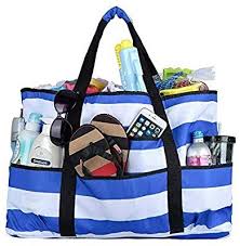 It features nine exterior pockets that are large enough to accommodate anything conveniently. Amazon Com Ricdecor Beach Bag Extra Large Beach Bags Totes With Zipper Flamingo Pool Bag For Women Ove Pool Bags Extra Large Beach Bag Tote Bag With Pockets