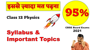 The syllabus of cbse class 12 arts, commerce, science streams is available now. 12th Physics Syllabus Important Topics For Cbse Board Exams 2021 Youtube