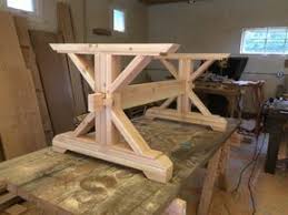Farmhouse Trestle Table Diy Kit Made To Order Etsy Diy Table Diy Furniture Decor