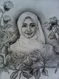 Kaligrafi bunga tulip gambar islami. Gambar Lukisan Bunga Dengan Pensil