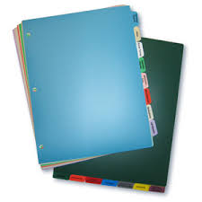 Custom Poly Tab Dividers 23 Colors Printed Tri State