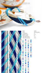 Bead Crochet Pattern Seed Bead Bracelet Pdf Denim Beading Etsy Orgu Bileklik Modelleri Bohem Bilezikler Boncuk Desenleri