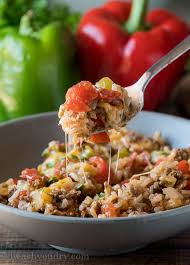 Ground Beef Stuffed Pepper Skillet Recipe Stuffed Peppers Stuffed Peppers Beef Ground Beef