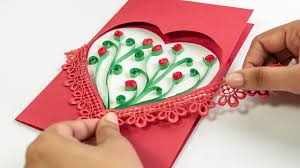 Decorate the front of the card with a drawing, words cut out of colorful paper, decorations made from pipe cleaners, or anything else you can think of. Easy Handmade Greeting Cards Diy Hearts With Flowers Handiworks
