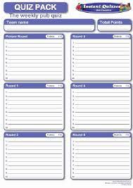 Table quiz answer sheet word template. Questions And Answers Template Fresh Free Plete Quiz Packs In 2021 Pub Quiz Free Pub Quiz Pub Quiz Questions