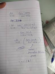 Lim.lt internetinė parduotuvė jau 11 metų kartu su jumis. Lim X Rightarrow 0 Frac Cos 1 Cos X Sin 1 Sin X Is Equal To Mathrm A Mathrm O Mathbf B