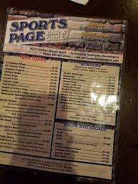27 years in business and still going strong! Menu Picture Of Sports Page Bar Grill Bloomington Tripadvisor
