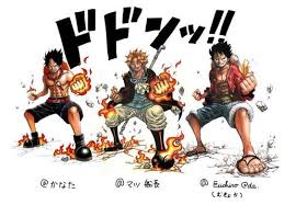 One Piece The Trio Brother Puffy Ace And Sabo One Piece Luffy Ace And Luffy One Piece