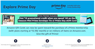 Amazon.com, amazon.cn, amazon.fr, amazon.de, amazon.in, amazon.it, amazon.co.jp. Prepare For Prime Day Get A Free 10 Credit When You Buy A 40 Gift Card