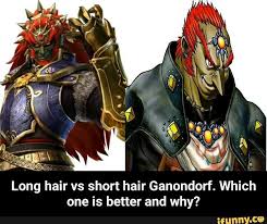 Can Ganondorf Come Out To Play Long Hair Vs Short Hair Ganondorf Which One Is Better And Why Ifunny Short Hair Styles Long Hair Styles Memes
