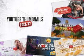 Youtube Thumbnails Pack V2 Youtube Thumbnail Business Card Logo Youtube