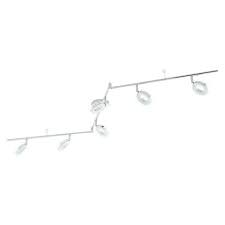 Eglo trillo led deckenstrahler weiss, schwarz 6xgu10. Eglo Led Deckenstrahler Oderzo 1 6 X 3 8 W Chrom L X B X H 154 X 11 X 12 5 Cm Bauhaus