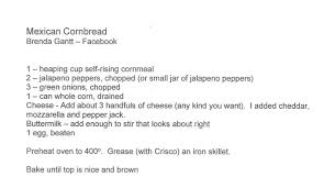 Mexican Cornbread Brenda Gantt Facebook Mexican Cornbread Chocolate Gravy Recipe Bread Recipes Homemade