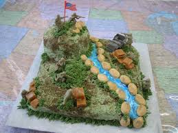 White cake with vanilla buttercream. Battle Scene Birthday Birthday Cakes Army Birthday Cakes Army Cake Army S Birthday