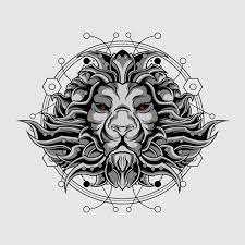 Silver Ultimate Lion Sacred Geometry Lion King Clipart Abstract Angry Png And Vector With Transparent Background For Free Download Lion Head Drawing Lion Illustration Skull Illustration