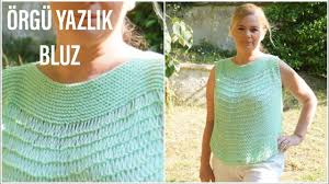 En Kolay A Rga Yazla K Bluz A Rga Modelleri Figen Ararat Youtube Bluz Bluz Modelleri Orgu