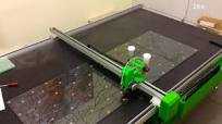 CNC stained glass machine with head of cutting glass and film /Designer DM  1425