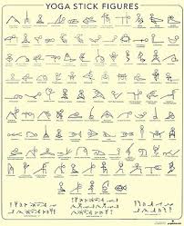 yoga stick figure learning charts