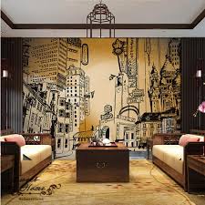 3d City Portraits Black White Wallpaper Full Wall Mural Photo Printed Home Decor Ebay Black And White Wallpaper Wallpaper Walls Bedroom White Wallpaper