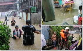 Jalan wong ah fook berhadapan pusat beli belah komtar. Bernama Lima Sekeluarga Terperangkap Banjir Kilat