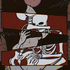 Anime vintage aesthetic couple wallpaper. Love Aesthetic Skeleton Die Art Grunge Couple Kawaii Theme Https Weheartit Com Entry 326452622 Emo Wallpaper Vintage Cartoon Edgy Wallpaper