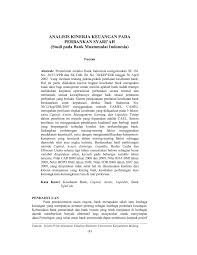 Pdf Analisis Kinerja Keuangan Pada Perbankan Syari Ah Studi Pada Bank Muammalat Indonesia