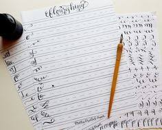 The practice options include worksheets for use with traditional brush pens and the procreate app (using an ipad and apple pencil). 25 Calligraphy Practice Sheets Free Ideas Calligraphy Practice Calligraphy Practice Sheets Free Lettering Practice