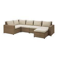 Solleron Modular Corner Sofa 4 Seat Outdoor Brown With Footstool Brown Hallo Beige Ikea Modular Corner Sofa Outdoor Seat Pads Ikea Outdoor