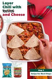 Tostitos Easy Leftover Turkey Chili Bake Recipe Leftover Turkey Turkey Chili Baking