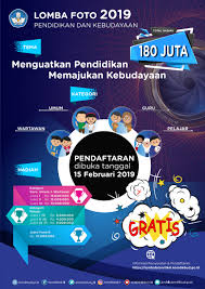 Check spelling or type a new query. Info Lomba Kemdikbud 2019 Lomba Fotografi Pendidikan Dan Kebudayaan Tahun 2019 Tota Hadiah Rp 180 Juta 15 Februari 20 Maret 2019