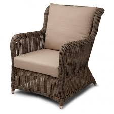 Alcee Resin Wicker Arm Chair And Cushion Taupe 622 Wicker Patio Furniture Outdoor Wicker Chairs Outdoor Chairs