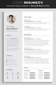 Resume Template Modern Professional Resume Template For Etsy Resume Template Professional Resume Words Clean Resume Template