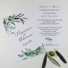 Faire Part Mariage Provence Olivier Eucalyptus Papier Blanc Spiritus Naturae Faire Part Mariage Faire Part Champetre Invitation Mariage