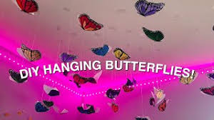 Shop for hanging butterflies girls room online at target. Diy Hanging Butterflies The Cutest Diy Room Decor Youtube
