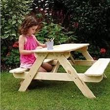 Children Table Bench Kids Wooden Picnic Set Furniture Patio Indoor Outdoor Seat Kids Picnic Table Kids Outdoor Furniture Kids Picnic Table Plans