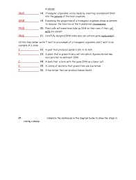 Transgenic plant — transgenic plants possess a gene or genes that have been transferred from transgenic — i. 15 1 3 Study Guide Ans