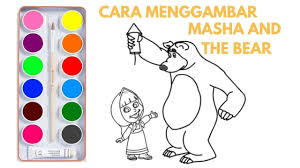 Outline gambar masha and the bear buat mewarnai psd file. Cara Menggambar Dan Mewarnai Film Masha And The Bear Bahasa Indonesia Youtube