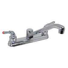 This single handle deck mounted high rise mobile home kitchen faucet is a beautifully designed piece that is sure to compliment your kitchen area. Catalina R5204 I 2 Handled Kitchen Faucet Without Sprayer 8 Mobile Home Repair