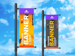 Free Outdoor Advertisement Roadside Banner Mockup Design Mockup Planet Outdoor Advertising Mockup Banner Advertising Outdoor Banners