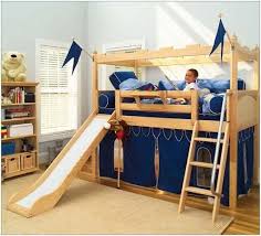 Staggered design sleeps different sizes and ages comfortably in one room. Bunk Beds With Slides For Cool Kids Bunk Bed With Slide Low Loft Beds Kids Loft Beds