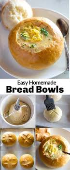 I M So Excited To Share This Step By Step Tutorial For How To Make Perfect Homemade Bread Bowls Righ Homemade Bread Bowls Homemade Bread Bread Recipes Homemade
