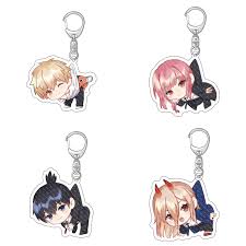 Chainsaw Man Power Makima Denji Aki Reze Arcylic Keychain Key Ring Race  Straps | eBay