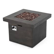 Home depot has this hampton bay fire pits for just $49 (reg $99)! Noble House Anchorage Wood Finish Square Gas Outdoor Fire Pit 7401 The Home Depot Gas Fire Pits Outdoor Fire Pit Essentials Propane Fire Pit