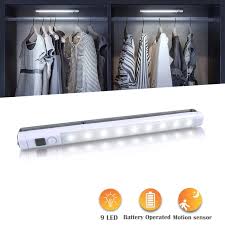 Homelife Motion Sensor Adhesive Led Light Bar Eeekit Shelf Counter Led Light Lighting Lamp Wireless 9led Pir Motion Sensor Stick On Anywhere For White Light Usb Rechargeable And Energy Saving Walmart Com Walmart Com