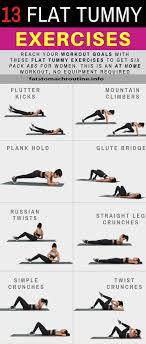 13 Flat Tummy Exercises For Flat Stomach Workouts Workout For Flat Stomach Flat Tummy Workout Tummy Workout