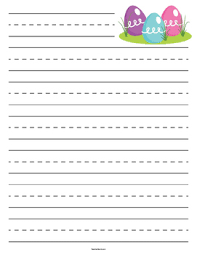 The sweetest holiday of them. Easter Egg Primary Lined Paper By Teacher Vault Tpt